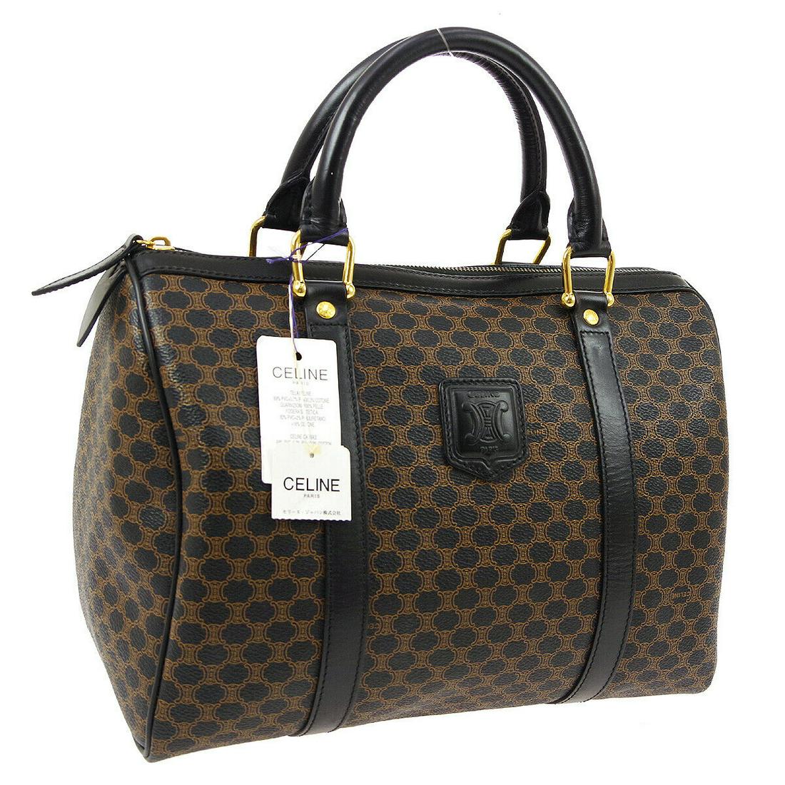 Authentic CELINE PVC, Leather Hand Bag: Brand: CELINE Material: PVC, Leather Style: Hand Bag Color: Black Size(inch): W12.6 x H7.9 x D6.7 " Country of Origin: Italy Come with: Tag All Bidhaus items come with a 100% money-back authenticity g