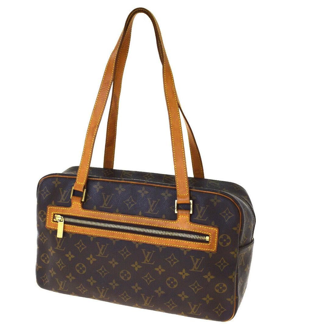 Authentic LOUIS VUITTON CITE GM Monogram Canvas Leather: Brand: LOUIS VUITTON Material: Monogram Canvas Leather Style: Shoulder Bag Color: Brown Size(inch): W 13.8 x H 8.7 x D 4.3 "(approx.) Country of Origin: France Come with: - All Bidhaus items come with