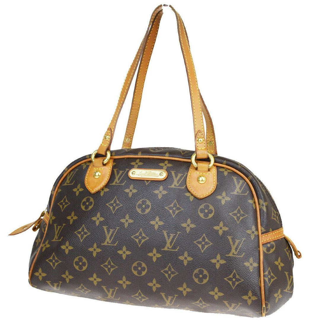 Authentic LOUIS VUITTON MONTORGUEIL PM Monogram ,: Brand: LOUIS VUITTON Material: Monogram , Leather Style: Shoulder Bag Color: Brown Size(inch): W 12.2 x H 7.5 x D 6.3" (approx.) Country of Origin: France Come with: - All Bidhaus items come with a 10