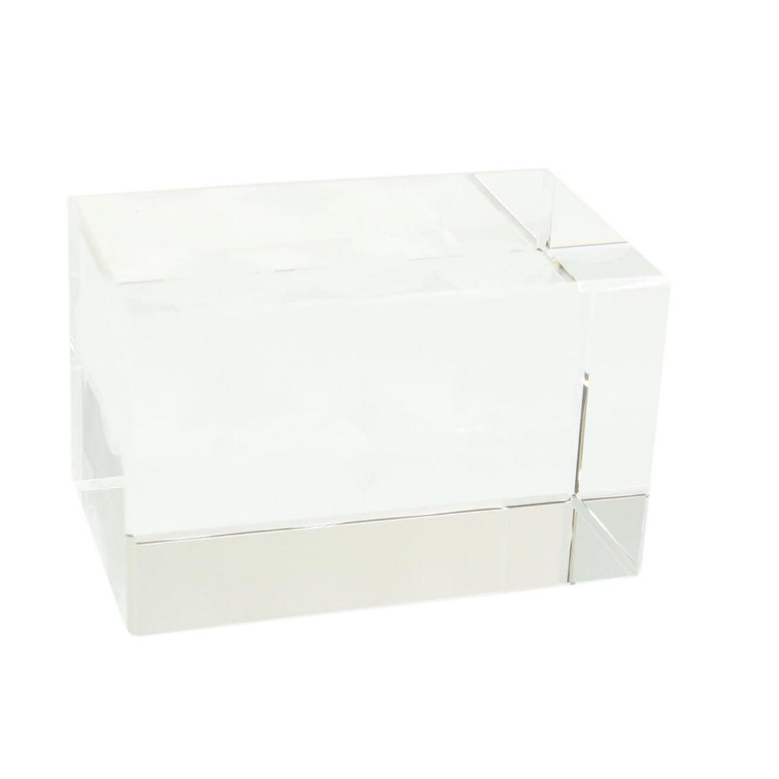 Authentic LOUIS VUITTON â€“ Paper Weight: Brand: LOUIS VUITTON Material: â€“ Style: Paper Weight Color: Clear / Transparent Size(inch): W3.14 x H1.96 x D1.96inch(Approx) Country of Origin: France Accessory: Item Box All Bidhaus items com