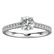 0.94 Carat Platinum Engagement Ring With Diamond Band - 2