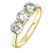 1.50 Carat 3 Stone Diamond Engagement Ring in 18K