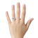 1.50 Carat 3 Stone Diamond Engagement Ring in 18K - 5