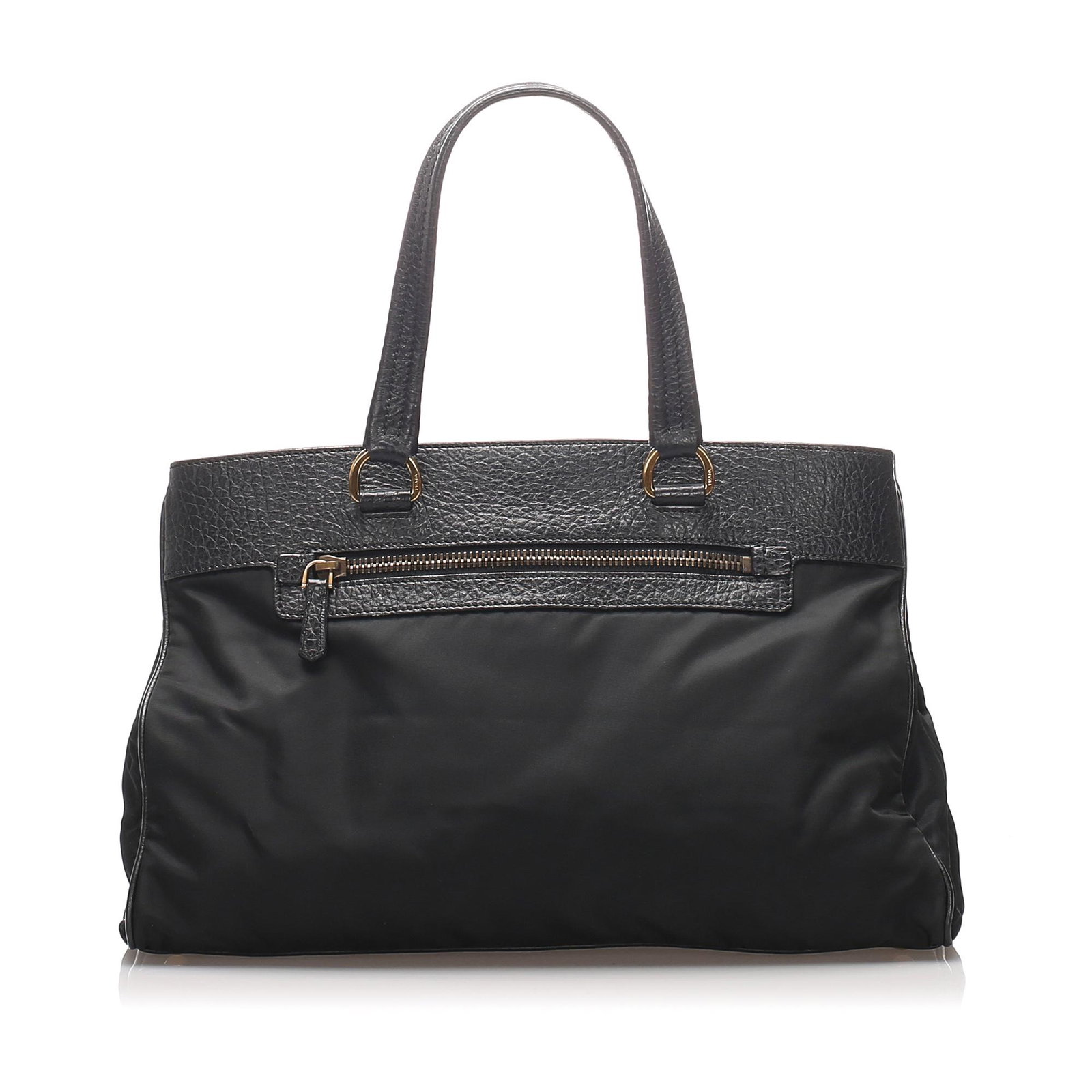 Authentic Prada Tessuto Shoulder Bag: This shoulder bag features a nylon body with leather trim, flat leather straps, a top zip closure, an exterior zip pocket and interior zip pockets.Brand: Prada Model: Tessuto Shoulder Bag Origin: Ital