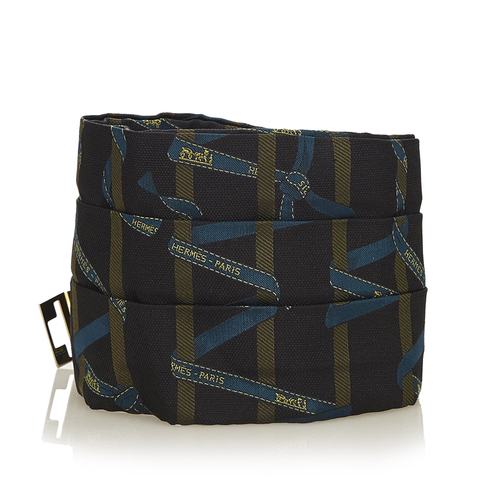 Authentic Hermes Wide Silk Belt: This belt features a silk body and a push lock closure.Brand: Hermes Model: Wide Silk Belt Origin: France Style: Others Category: Belt Color: Black x Multi Materials: Fabric x Silk Condition: AB Other