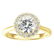 1.74 Carat Halo 18K Yellow Gold Engagement Ring - 2