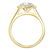 1.74 Carat Halo 18K Yellow Gold Engagement Ring - 3