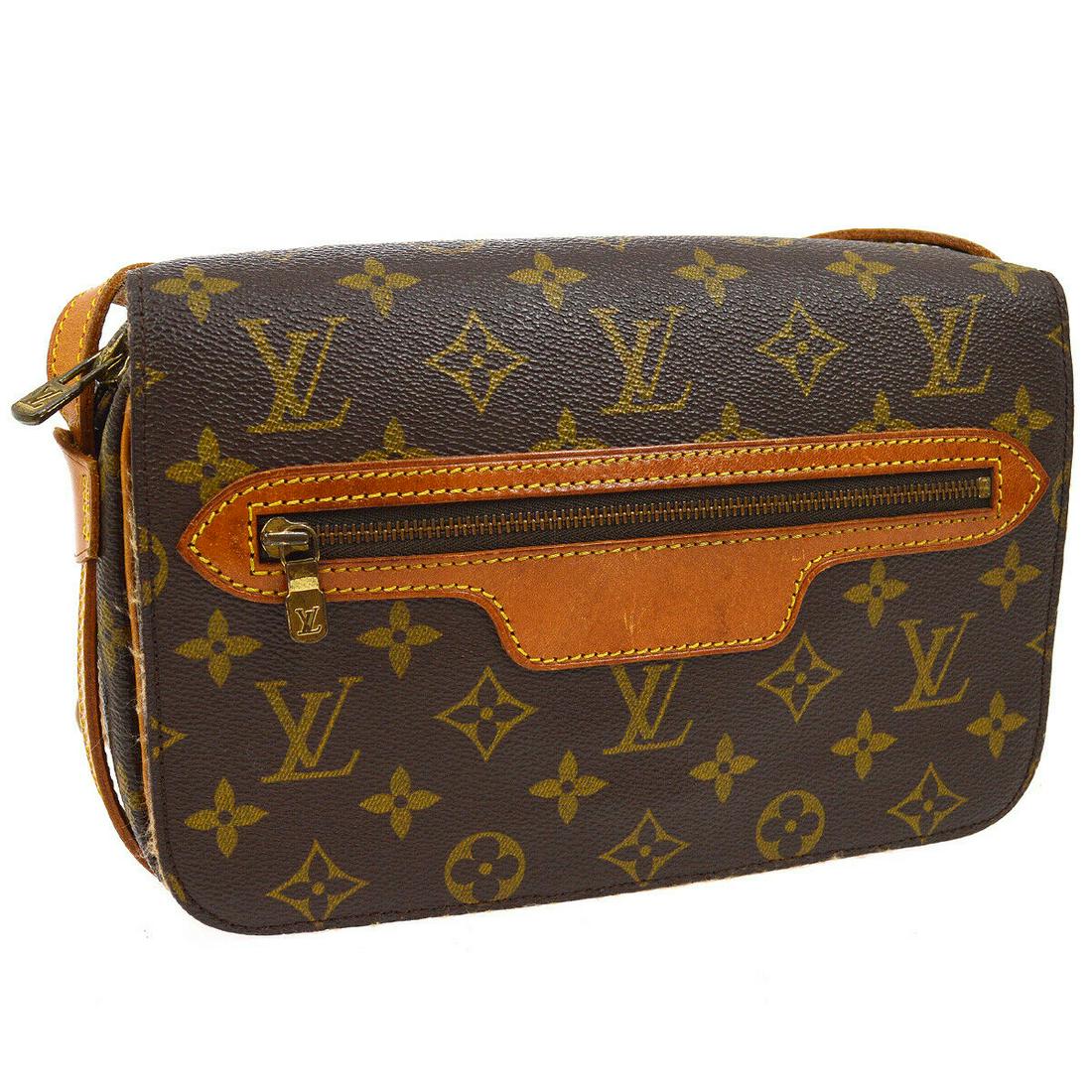 Authentic LOUIS VUITTON Monogram Canvas, Leather: Brand: LOUIS VUITTON Material: Monogram canvas, Leather Style: Shoulder Bag Color: Brown Size(inch): W9.1 x H6.3 x D2.0 " / Strap Drop: 15.4 - 19.7 Size(inch): W 9.1 x H 6.3 x D 2.0 "Strap Drop. 15.4