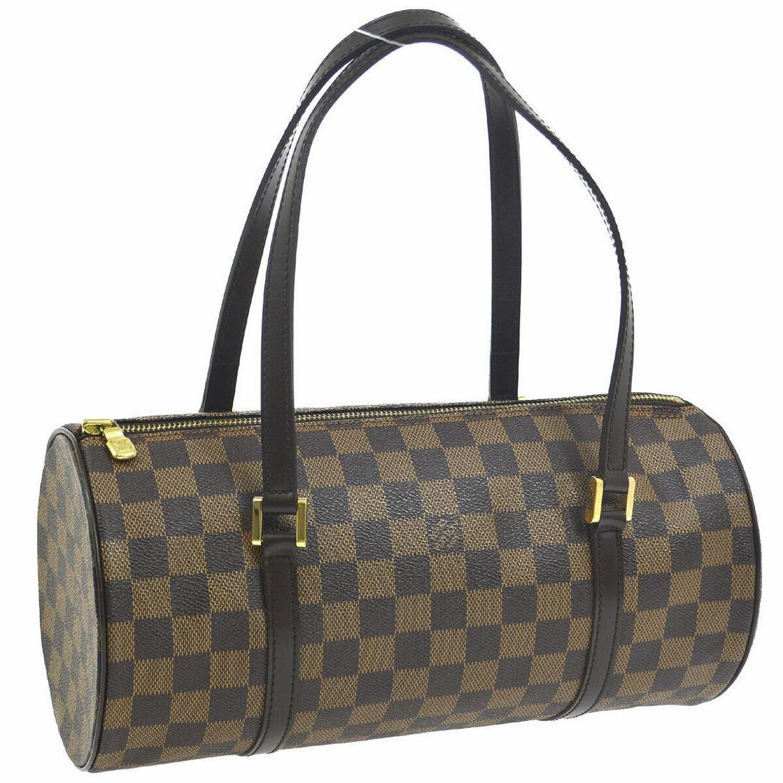 Authentic LOUIS VUITTON PAPILLON 30 Damier Canvas,: Brand: LOUIS VUITTON Material: Damier Canvas, Leather Style: Hand Bag Color: Brown Size(inch): W12.2 x H5.9 x D5.9 " / Strap Drop: 8.3 Size(inch): W 12.2 x H 5.9 x D 5.9 "Handle Drop. 8.3 " Country of