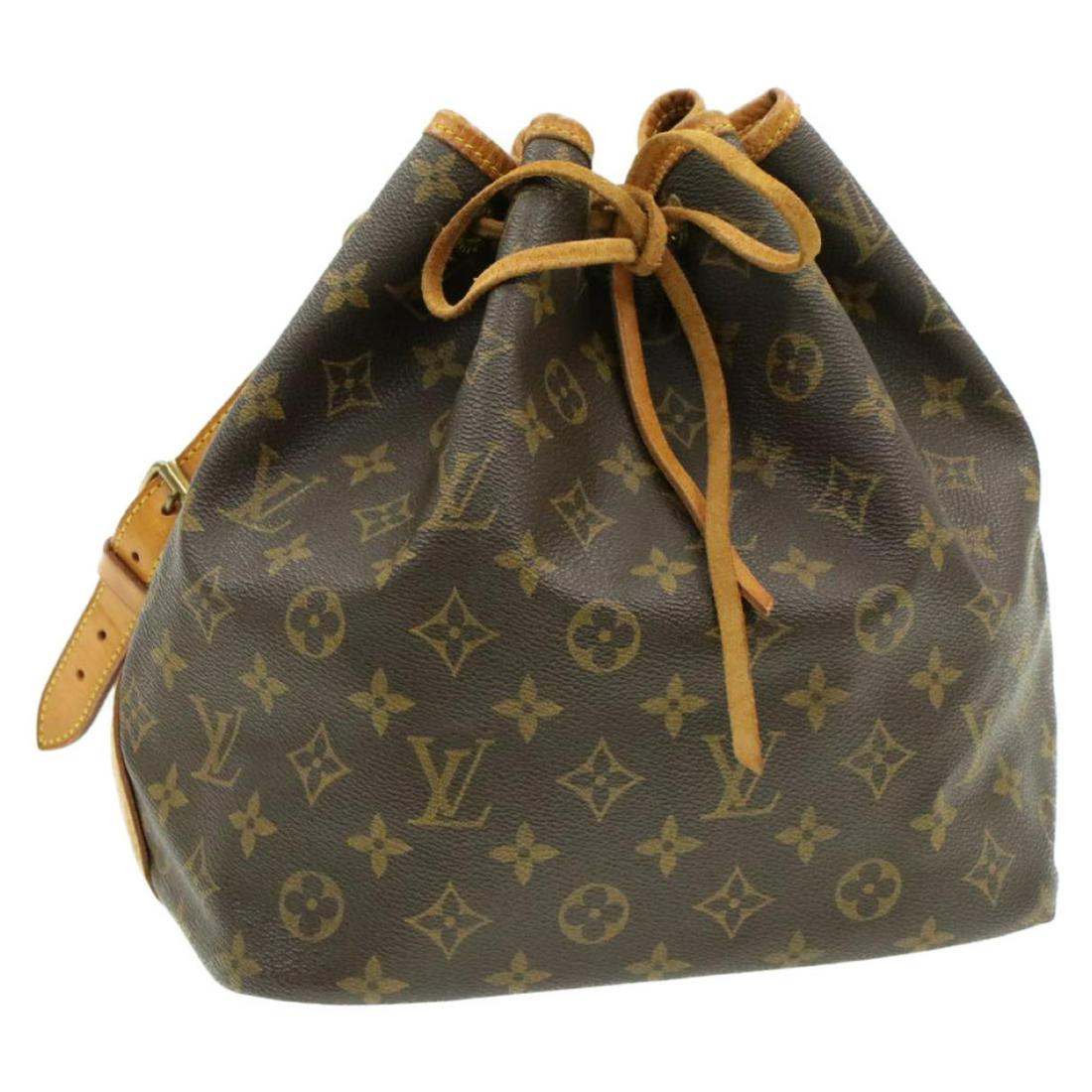 Authentic LOUIS VUITTON NOE Monogram Canvas Shoulder: Brand: LOUIS VUITTON Material: Monogram Canvas Style: Shoulder Bag Color: Monogram Size(inch): W9.8 x H10.5 x D7.5â€³ / Shoulder Strap Length 20.5-26â€³(Approx) Country of Origin: France Acces