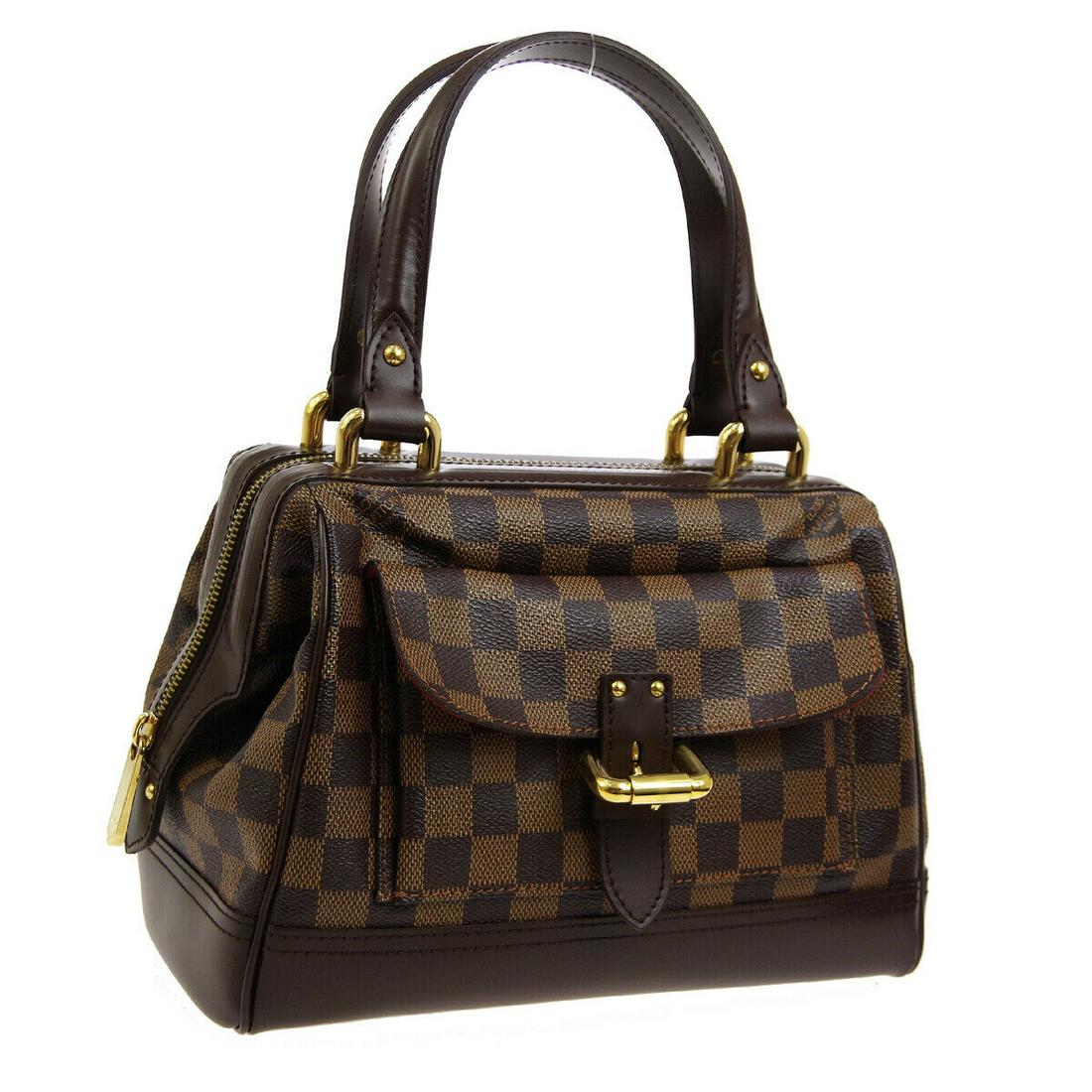 Authentic LOUIS VUITTON KNIGHTSBRIDGE Damier Canvas,: Brand: LOUIS VUITTON Material: Damier Canvas, Leather Style: Hand Bag Color: Brown Size(inch): W10.2 x H7.5 x D5.5 " / Strap Drop: 5.9 Size(inch): W 10.2 x H 7.5 x D 5.5 "Handle Drop. 5.9 " Country of