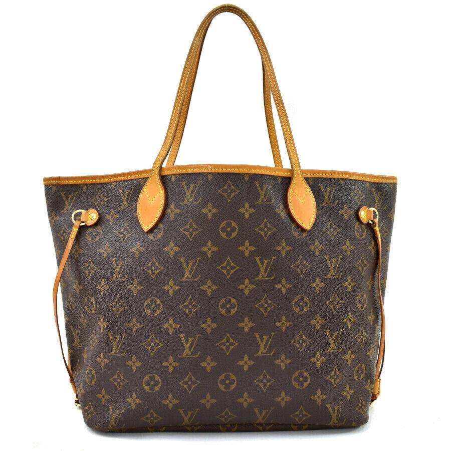 Authentic LOUIS VUITTON NEVERFULL MM Canvas Tote Bag: Brand: LOUIS VUITTON Material: Canvas Style: Tote Bag Color: Brown Size(inch): W:12.6"Ã—H:11"Ã—D:5.9"Handle:20.1" Come with: None All Bidhaus items come with a 100% money-back authenticity guara