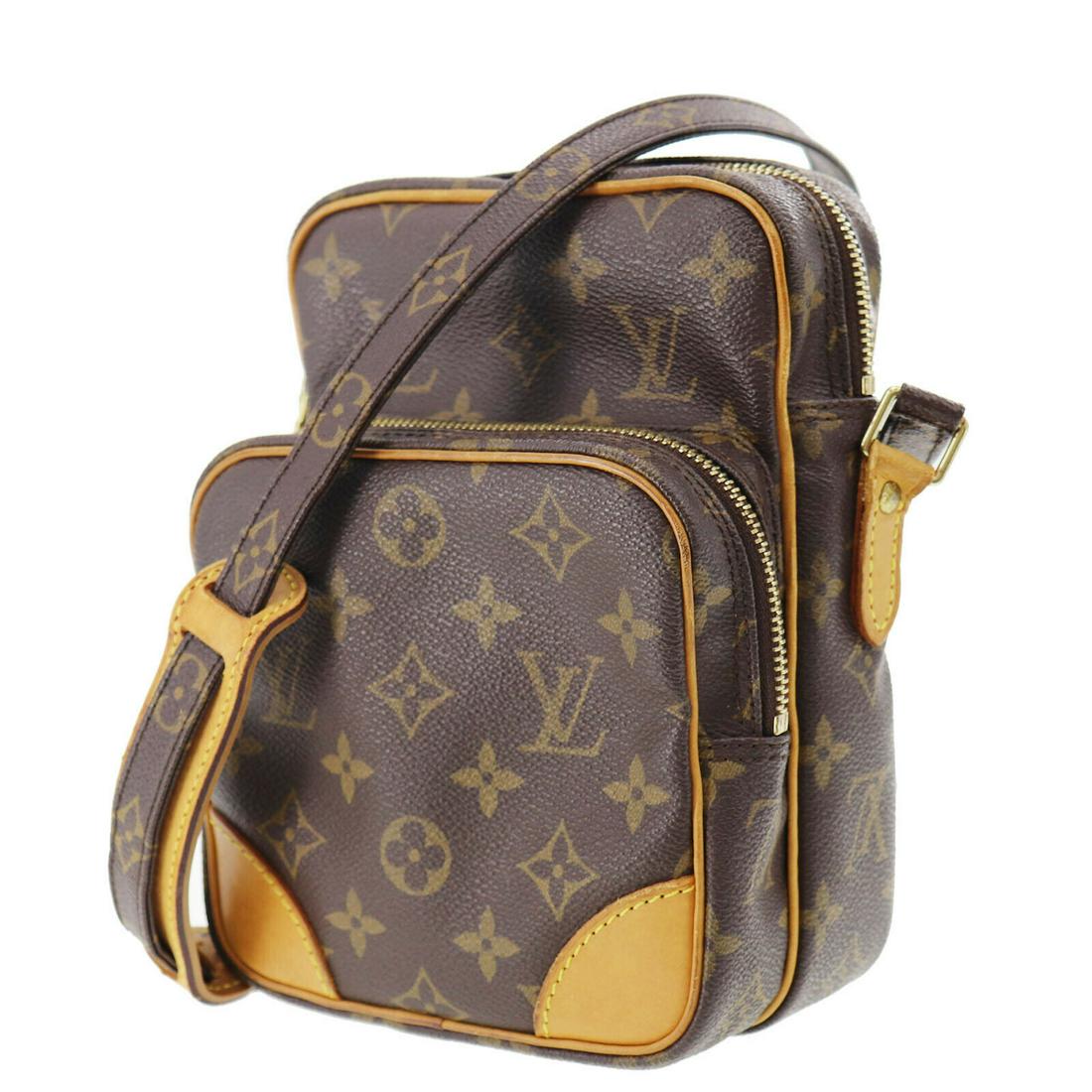 Authentic LOUIS VUITTON VINTAGE Monogram Canvas Leather: Brand: LOUIS VUITTON Material: Monogram Canvas Leather Style: Shoulder Bag Color: Brown Size(Inch): H 8.4 x D 3.5 x L 5.9Shoulder : 44.0-50.7 Country of Origin: France All Bidhaus items come with a 10