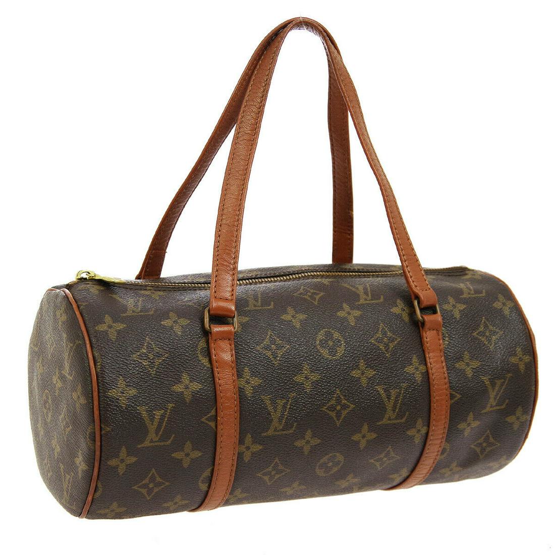 Authentic LOUIS VUITTON PAPILLON 30 Monogram Canvas,: Brand: LOUIS VUITTON Material: Monogram Canvas, Leather Style: Handbag Color: Brown Size(inch): W12.0 x H5.9 x D5.9 " / Strap Drop: 7.1 Size(inch): W 12.0 x H 5.9 x D 5.9 "Handle Drop. 7.1 " Country o