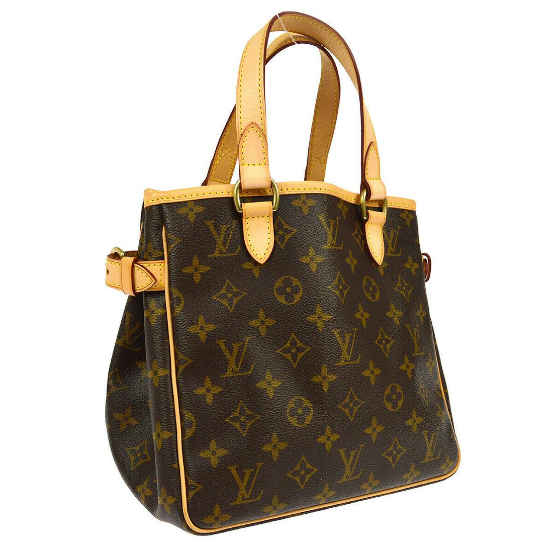 Authentic LOUIS VUITTON BATIGNOLLES Monogram Canvas,: Brand: LOUIS VUITTON Material: Monogram Canvas, Leather Style: Totes & Shoppers Color: Brown Size(inch): W9.4 x H9.1 x D5.5 " / Strap Drop: 5.1 Size(inch): W 9.4 x H 9.1 x D 5.5 "Handle Drop. 5.1 " Co