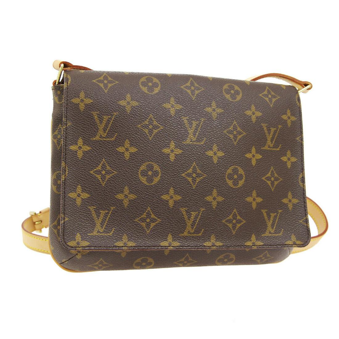 Authentic LOUIS VUITTON TANGO Monogram Canvas, Leather: Brand: LOUIS VUITTON Material: Monogram Canvas, Leather Style: Crossbody Color: Brown Size(inch): W10.6 x H8.5 x D3.1 " / Strap Drop: 20.5 - 22.8 Size(inch): W 10.6 x H 8.5 x D 3.1 "Strap Drop. 20.5 -