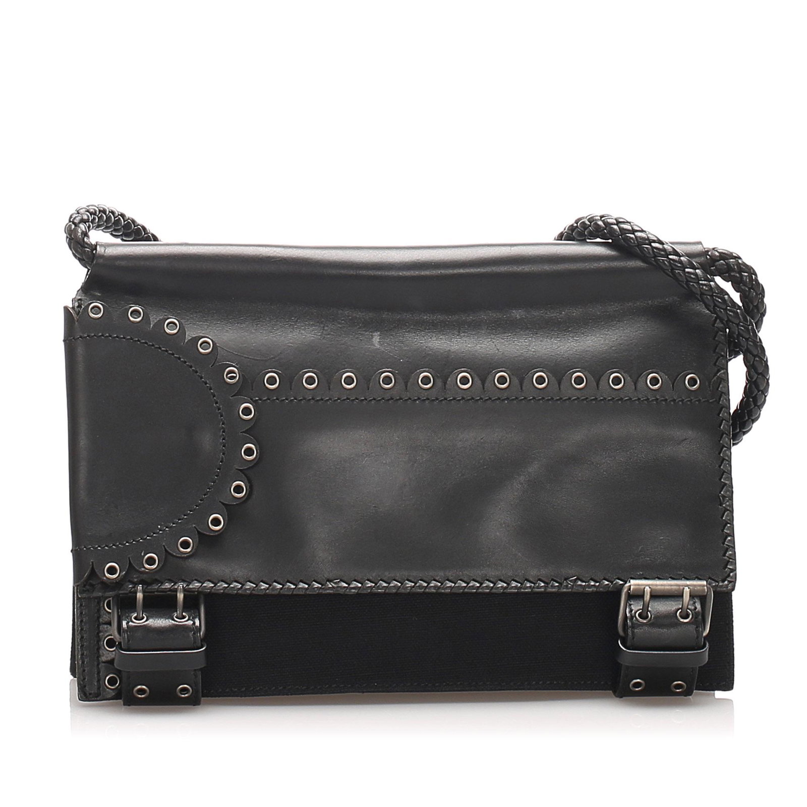 Authentic Ysl Leather Crossbody Bag: This crossbody bag features a leather body, exterior front and back slip pockets, a flat strap, a top flap with buckle closures, and an interior slip pocket. Brand: YSL Model: Leather Crossbody Bag Or