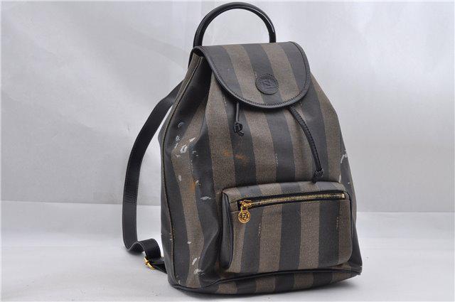 Authentic FENDI BACKPACK PVC Leather Backpack: Brand: FENDI Material: PVC Leather Style: Backpack Color: Brown Size(inch): W10.2 x H13.4 x D5.9" / Strap Drop 6.7-13.4"(Approx) Country of Origin: Italy Accessory: There is no ItemBox and DustBag.We 