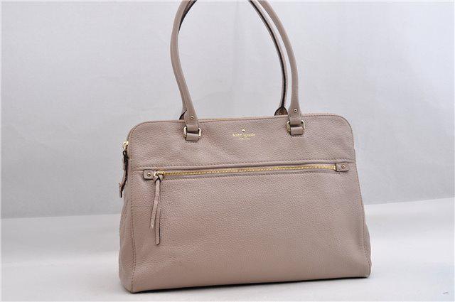 Authentic KATE SPADE Leather Shoulder Bag: Brand: KATE SPADE Material: Leather Style: Shoulder Bag Color: Pink Size(inch): W14.8 x H10.6 x D5.5"/ Strap Drop 9.1"(Approx) Country of Origin: China Accessory: There is no ItemBox and DustBag.We wi