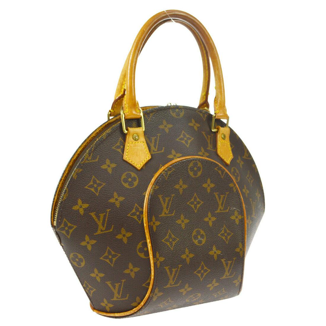 Authentic LOUIS VUITTON ELLIPSE PM Monogram Canvas,: Brand: LOUIS VUITTON Material: Monogram Canvas, Leather Style: Hand Bag Color: Brown Size(inch): W8.3 x H11.0 x D2.8 " Size(inch): W 8.3 x H 11.0 x D 2.8 "Handle Drop. 3.9 " Country of Origin: France 