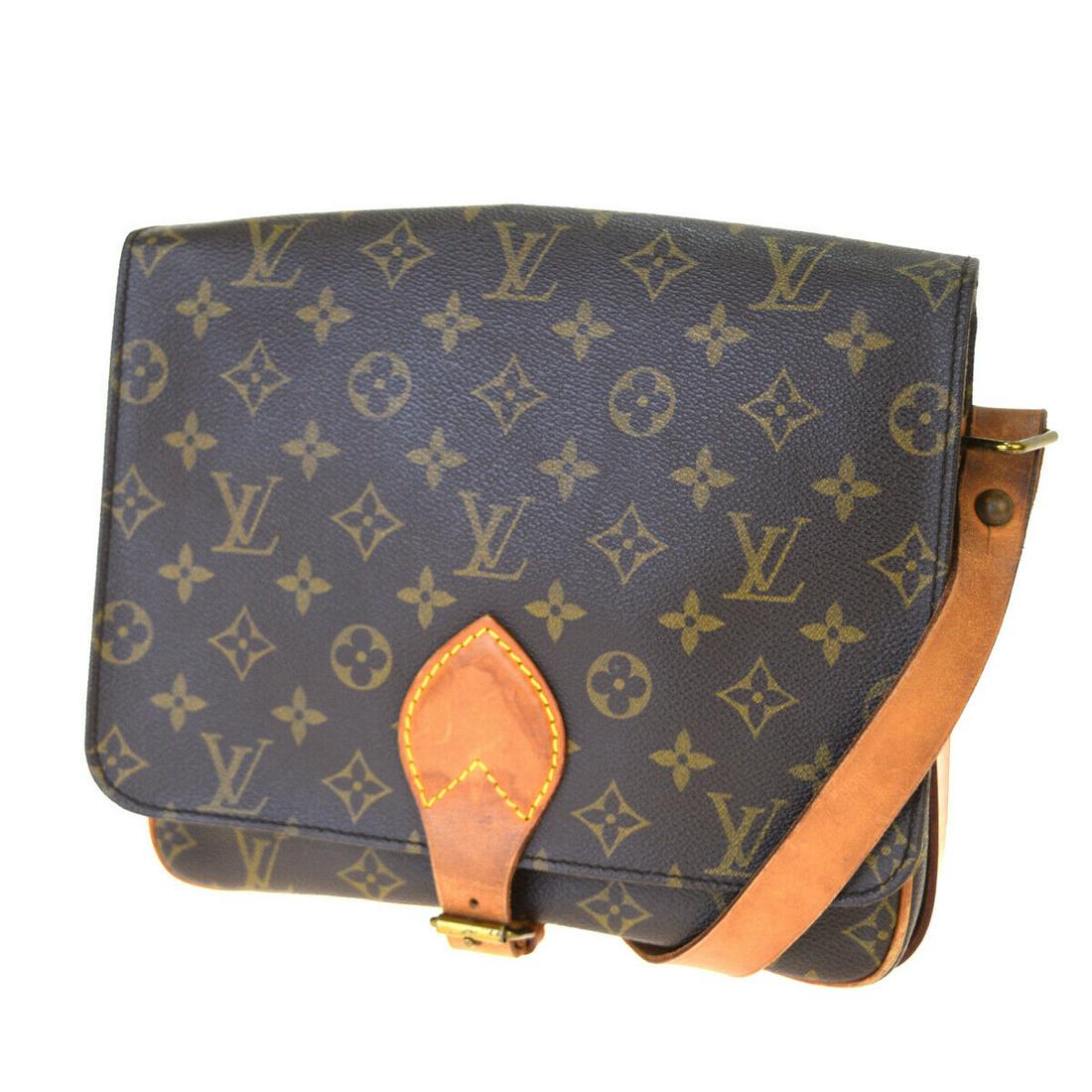 Authentic LOUIS VUITTON LEATHER Monogram Canvas,: Brand: LOUIS VUITTON Material: Monogram Canvas, Leather Style: Shoulder Bag Color: Browns Size(inch): W 9.4 x H 8.1 x D 2.8 "(approx.) Country of Origin: France Come with: - All Bidhaus items come wit