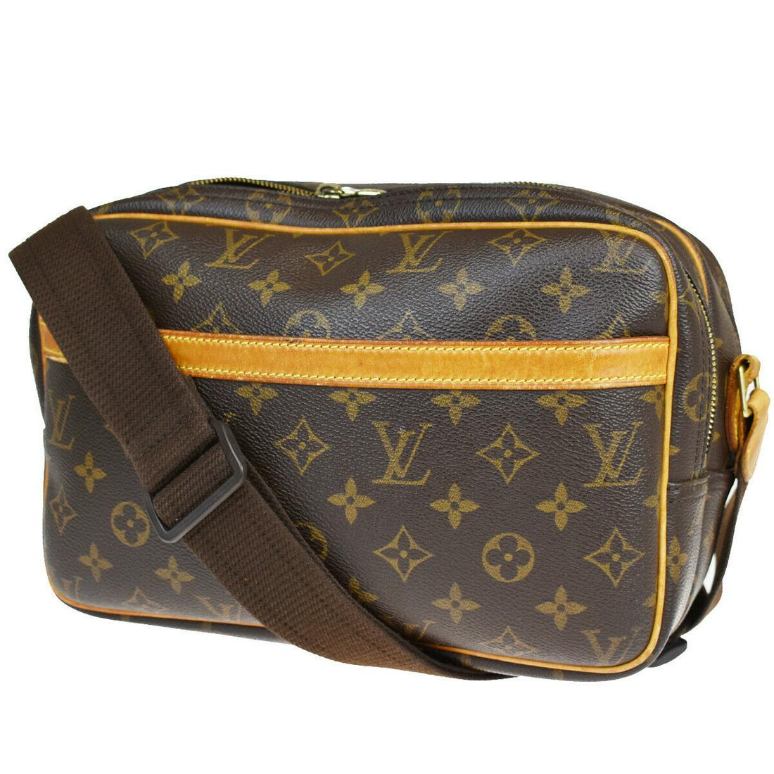 Authentic LOUIS VUITTON LEATHER Monogram Leather: Brand: LOUIS VUITTON Material: Monogram Leather Style: Shoulder Bag Color: Brown Size(inch): W 10.6 x H 7.9 x D 4.9 "(approx.) Country of Origin: France Come with: - All Bidhaus items come with a 100%