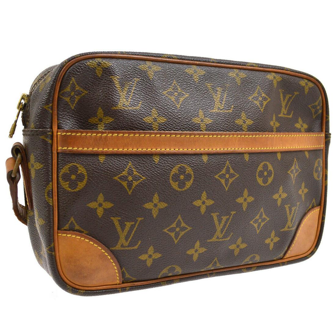 Authentic LOUIS VUITTON TROCADERO 27 Monogram Canvas,: Brand: LOUIS VUITTON Material: Monogram canvas, Leather Style: Crossbody Color: Brown Size(inch): W10.6 x H6.7 x D2.8 " / Strap Drop: 17.3 - 20.9 Size(inch): W 10.6 x H 6.7 x D 2.8 "Strap Drop. 17.3 -