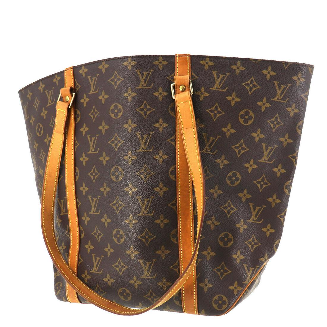 Authentic LOUIS VUITTON TOTE Monogram Canvas Leather: Brand: LOUIS VUITTON Material: Monogram Canvas Leather Style: Shoulder Tote Bag Color: Brown Size(Inch): H 12.9 x D 5.7 x L 15.9Shoulder: 28.3 Country of Origin: France Come with: - All Bidhaus items 