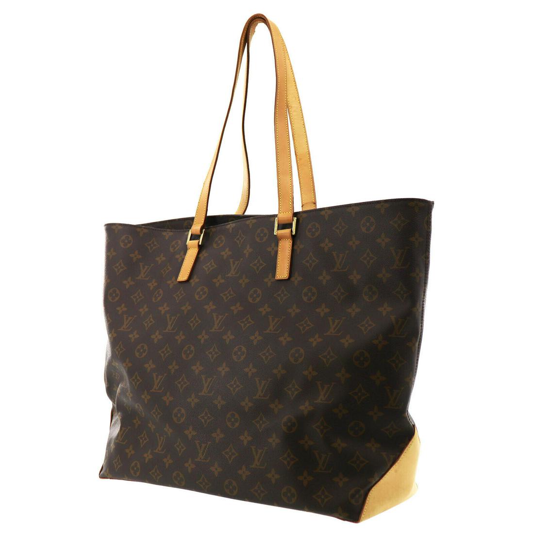 Authentic LOUIS VUITTON TOTE Monogram Canvas Leather: Brand: LOUIS VUITTON Material: Monogram Canvas Leather Style: Shoulder Tote Bag Color: Brown Size(Inch): H 14.1 x D 6.2 x L 21.6Shoulder: 24.4 Country of Origin: France Come with: - All Bidhaus items 