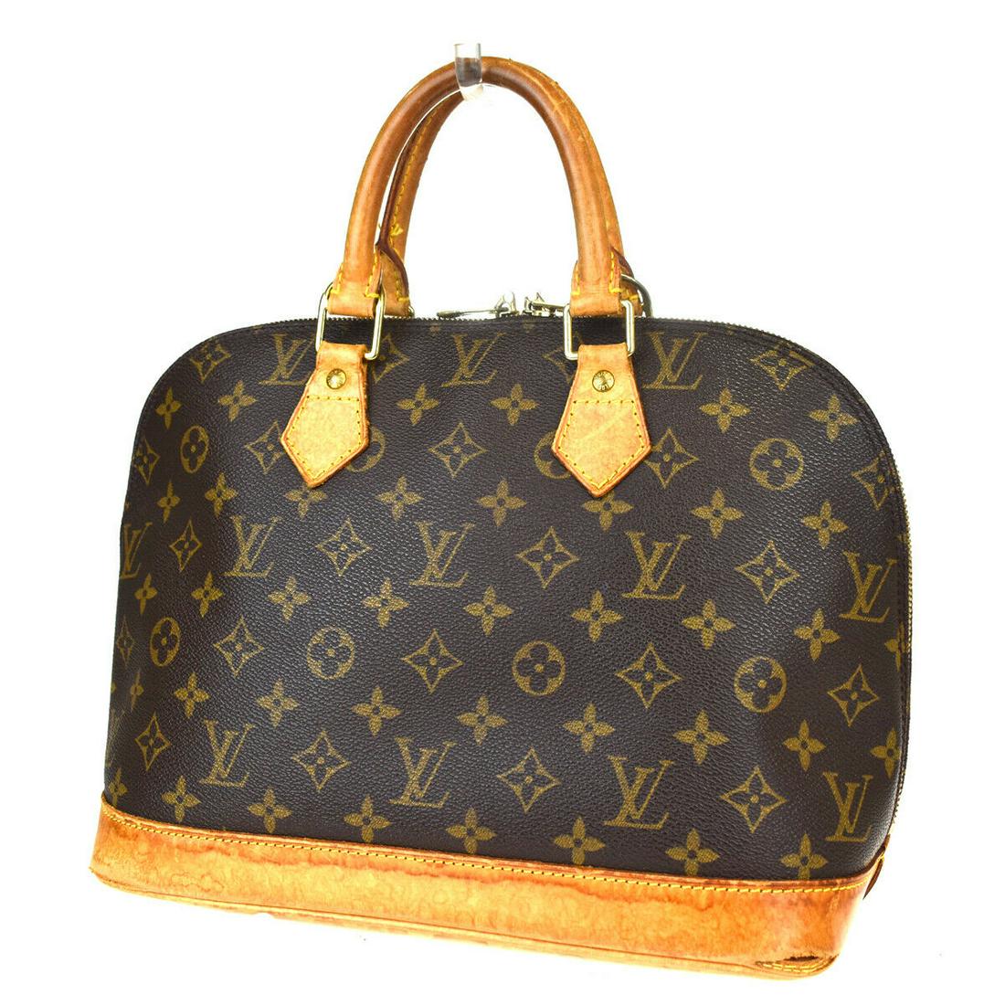 Authentic LOUIS VUITTON LEATHER Monogram Canvas Leather: Brand: LOUIS VUITTON Material: Monogram Canvas Leather Style: Hand Bag Color: Brown Size(inch): W 11.8 x H 9.1 x D 6.1 "(approx.) Country of Origin: France Come with: - All Bidhaus items come with a 1