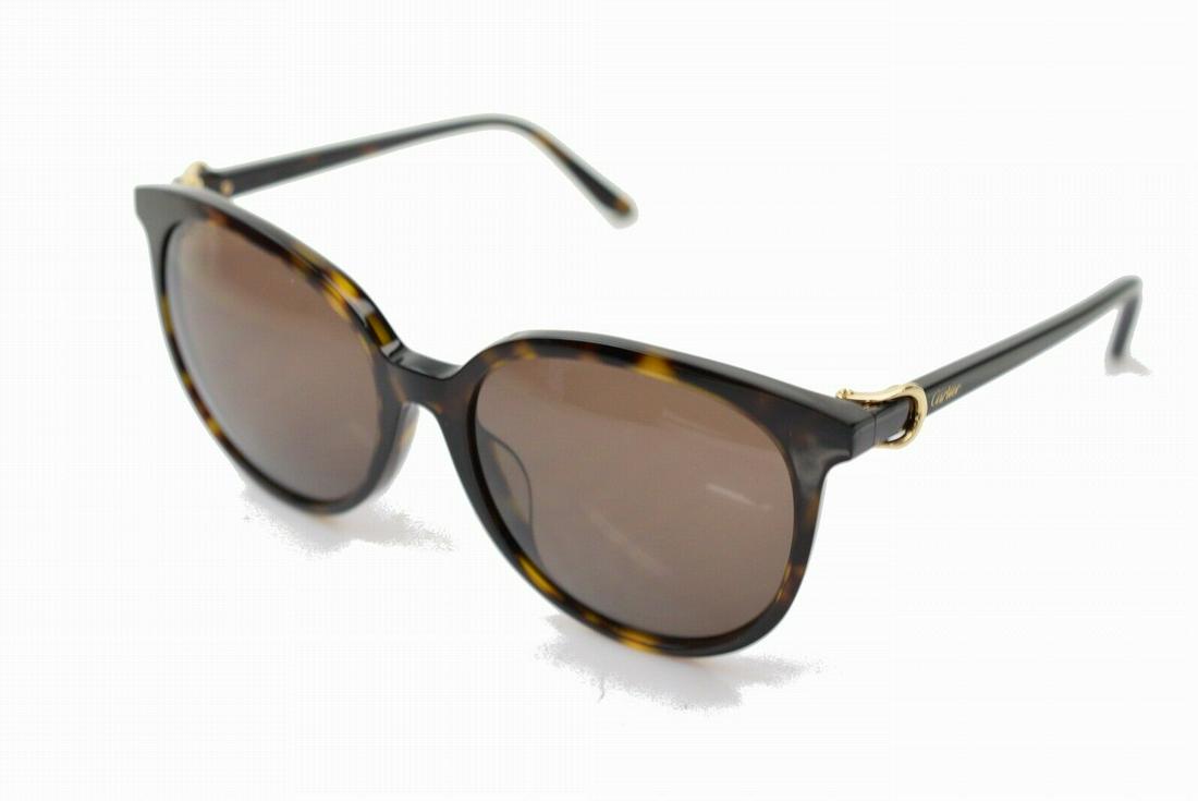 Authentic CARTIER Metal X Plastic Women's: Brand: CARTIER Material: Metal X Plastic Style: Women's Color: Dark Brown Country of Origin: Italy Come with: Original Box(Some Stains) / Glasses Case(Some scratches), Dust Bag, Cleaning Cloth, Care M