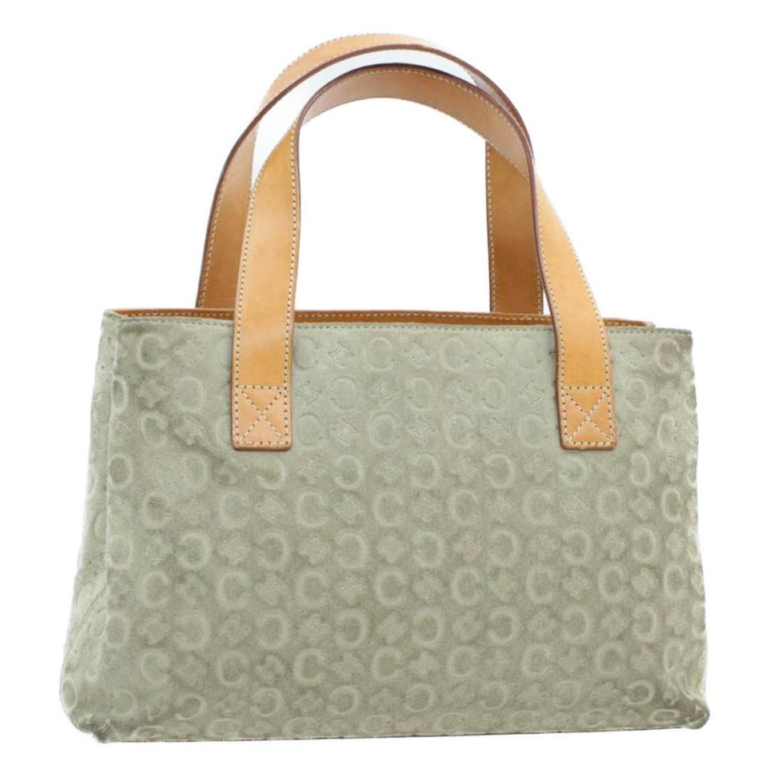 Authentic CELINE SuÃ¨de Hand Bag: Brand: CELINE Material: SuÃ¨de Style: Hand Bag Color: Gray Size(inch): W10.62 x H7.08 x D3.14inch(Approx) Country of Origin: Italy Accessory: There is no item box and dust bag. We will send only the