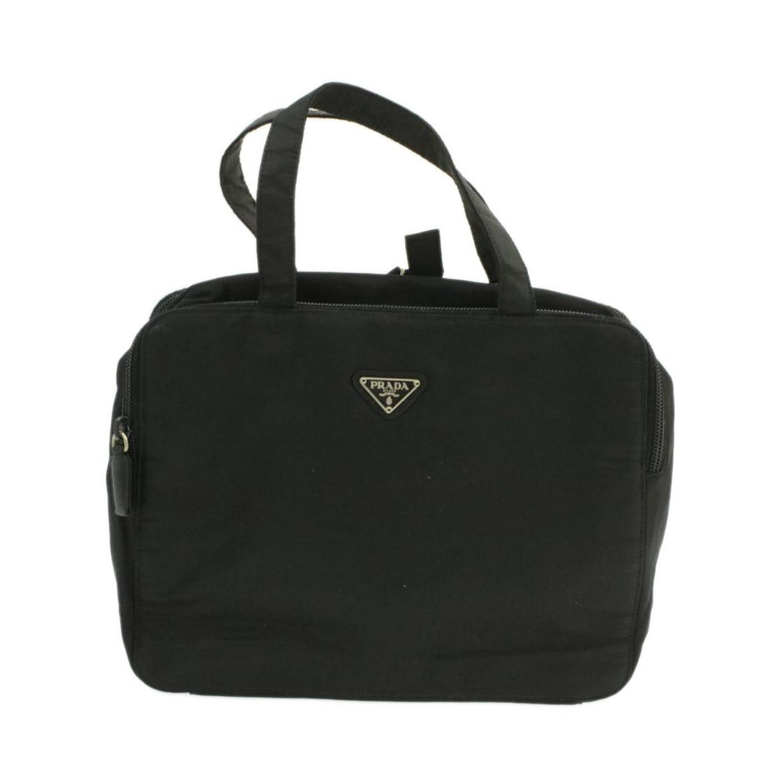 Authentic PRADA Nylon Hand Bag: Brand: PRADA Material: Nylon Style: Hand Bag Color: Black Size(inch): W10.23 x H7.87 x D3.93inch(Approx) Country of Origin: Italy Accessory: There is no item box and dust bag. We will send only the it