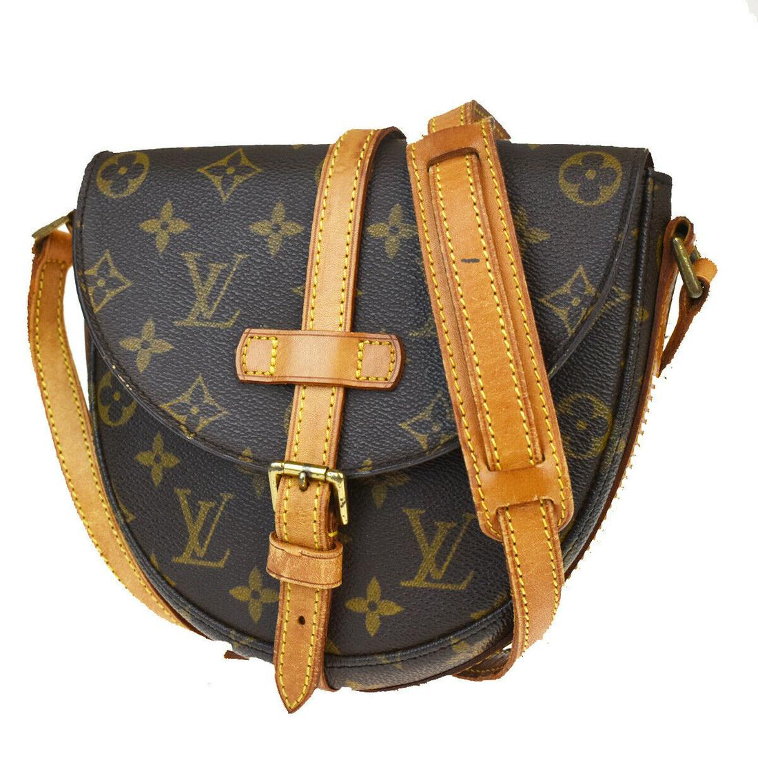 Authentic LOUIS VUITTON LEATHER BN Monogram, Leather: Brand: LOUIS VUITTON Material: Monogram, Leather Style: Shoulder Bag Color: Brown Size(inch): W 7.5 x H 7.1 x D 2 "(approx.) Country of Origin: France Come with: - All Bidhaus items come with a 100% m