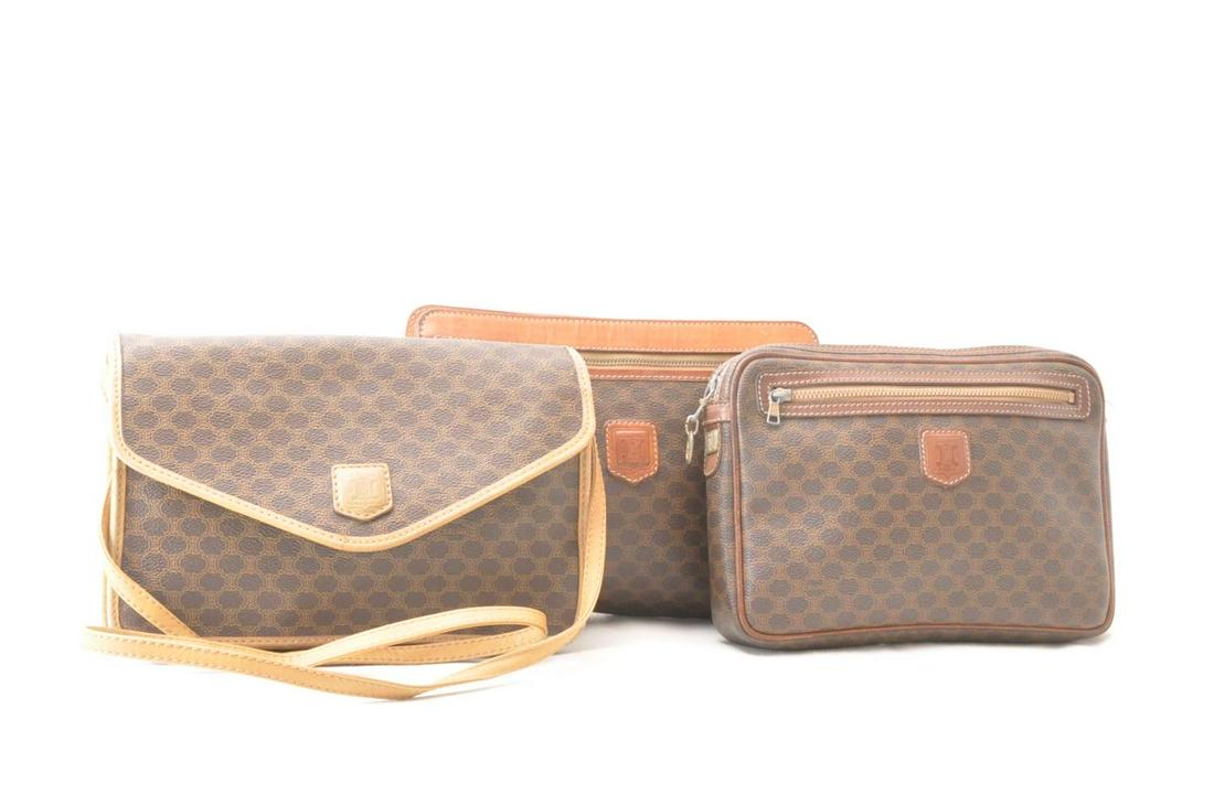 Authentic CELINE PVC Leather Clutch Bag / Shoulder Bag: Brand: CELINE Material: PVC Leather Style: Clutch Bag / Shoulder Bag Color: Brown Size(inch): â€“ Country of Origin: Italy Accessory: There is no item box and dust bag. We will send only the item