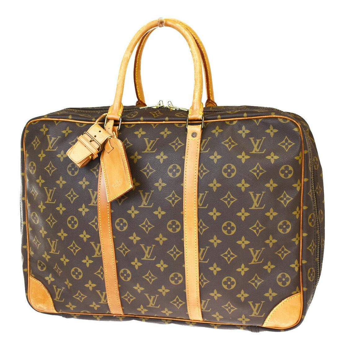 Authentic LOUIS VUITTON LEATHER BN Monogram , Leather: Brand: LOUIS VUITTON Material: Monogram , Leather Style: Hand Bag Color: Brown Size(inch): W 17.7 x H 12.6 x D 5.5 "(approx.) Country of Origin: France Come with: Name tag,Handle holder All Bidhaus it
