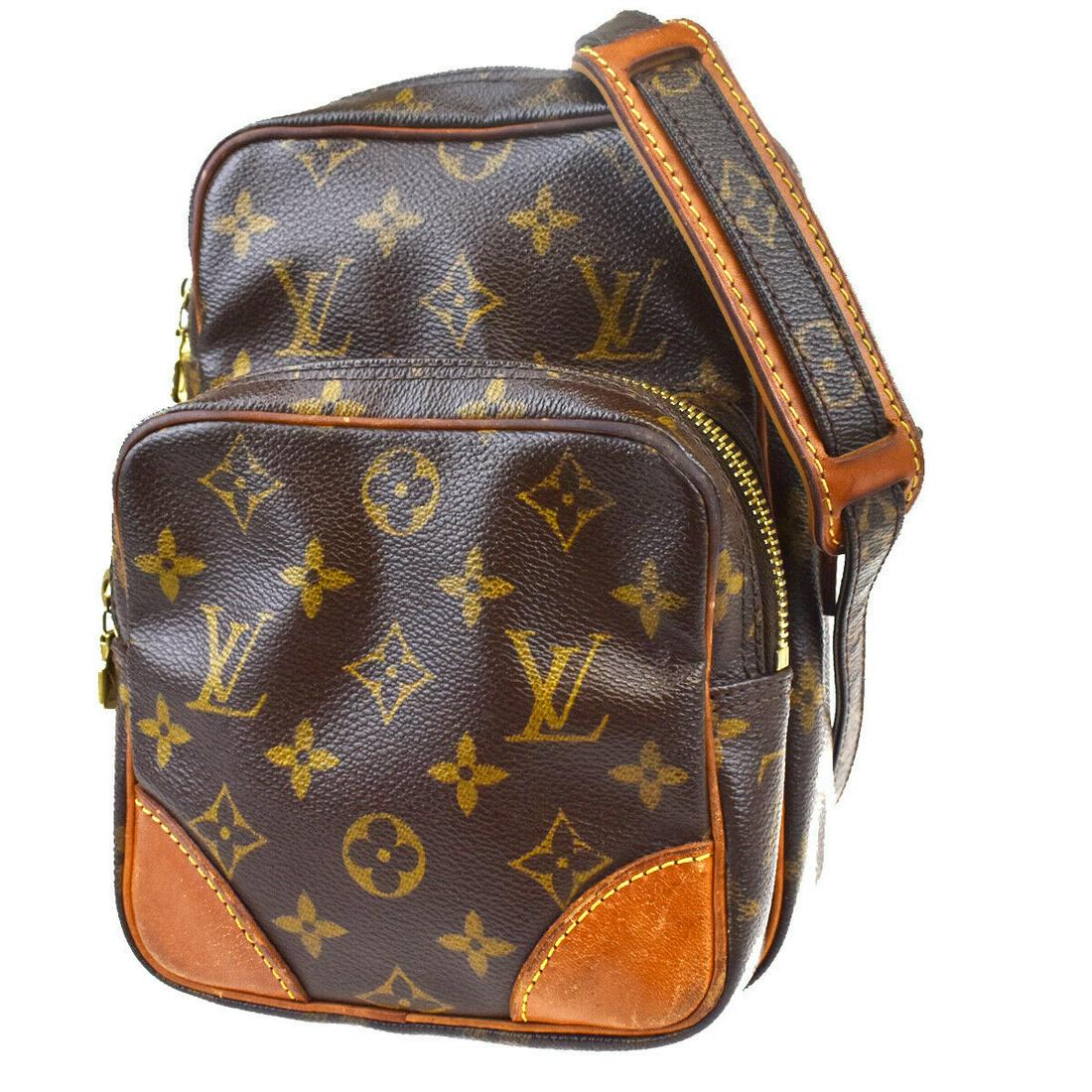 Authentic LOUIS VUITTON LEATHER Monogram Canvas,Leather: Brand: LOUIS VUITTON Material: Monogram Canvas,Leather Style: Shoulder Bag Color: Brown Size(inch): W 5.9 x H 8.3 x D 3.5 "(approx.) Country of Origin: France Come with: - All Bidhaus items come with 