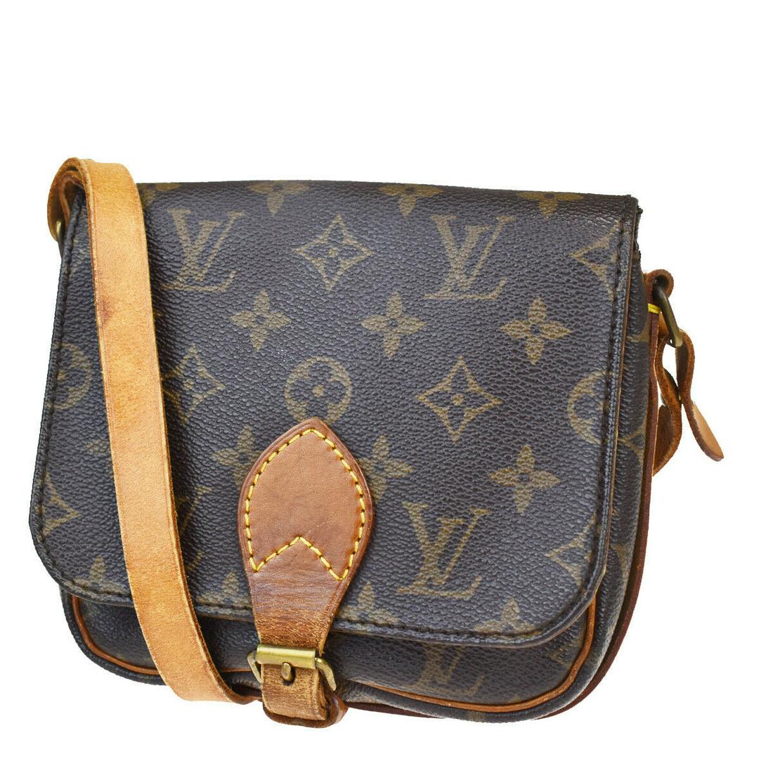 Authentic LOUIS VUITTON LEATHER Monogram Canvas,: Brand: LOUIS VUITTON Material: Monogram Canvas, Leather Style: Shoulder Bag Color: Browns Size(inch): W 6.3 x H 5.5 x D 1.8 "(approx.) Country of Origin: France Come with: - All Bidhaus items come wit