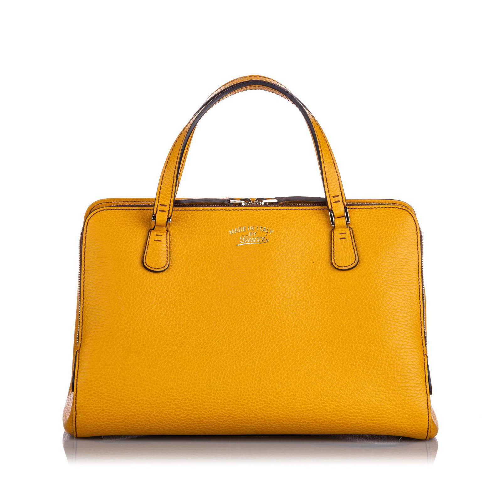 Authentic Gucci Swing Top Handle Leather Satchel: The Swing features a leather body, flat leather straps, an open top with magnetic closure, and interior zip and slip pockets.Brand: Gucci Model: Swing Top Handle Leather Satchel Origin: Italy Category