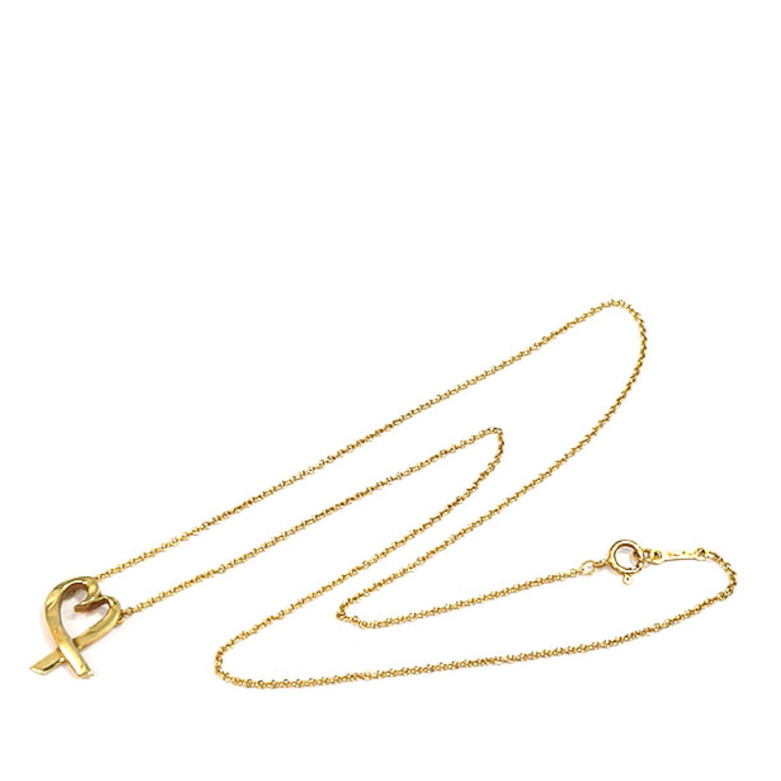 Authentic Tiffany Loving Heart Necklace: The Loving Heart necklace features an 18K Gold chain, and a spring ring closure. Brand: Tiffany Model: Loving Heart Necklace Origin: Switzerland Category: Necklace Color: Gold Style: Others Material: 