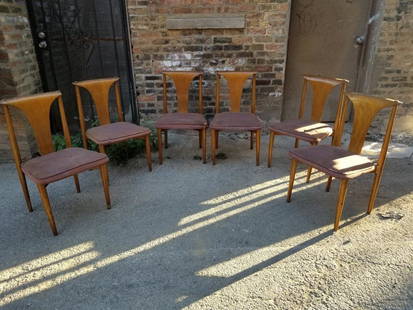 Mid Century Modern Lawrence Peabody for Richardson: Rare Mid Century Modern Lawrence Peabody Model 304 Bentwood Dining Chairs for Richardson Nemschoff True Modern Clean Line Design Part of The Peabody Collection for Nemschoff As is! Circa 1970 H 33" W