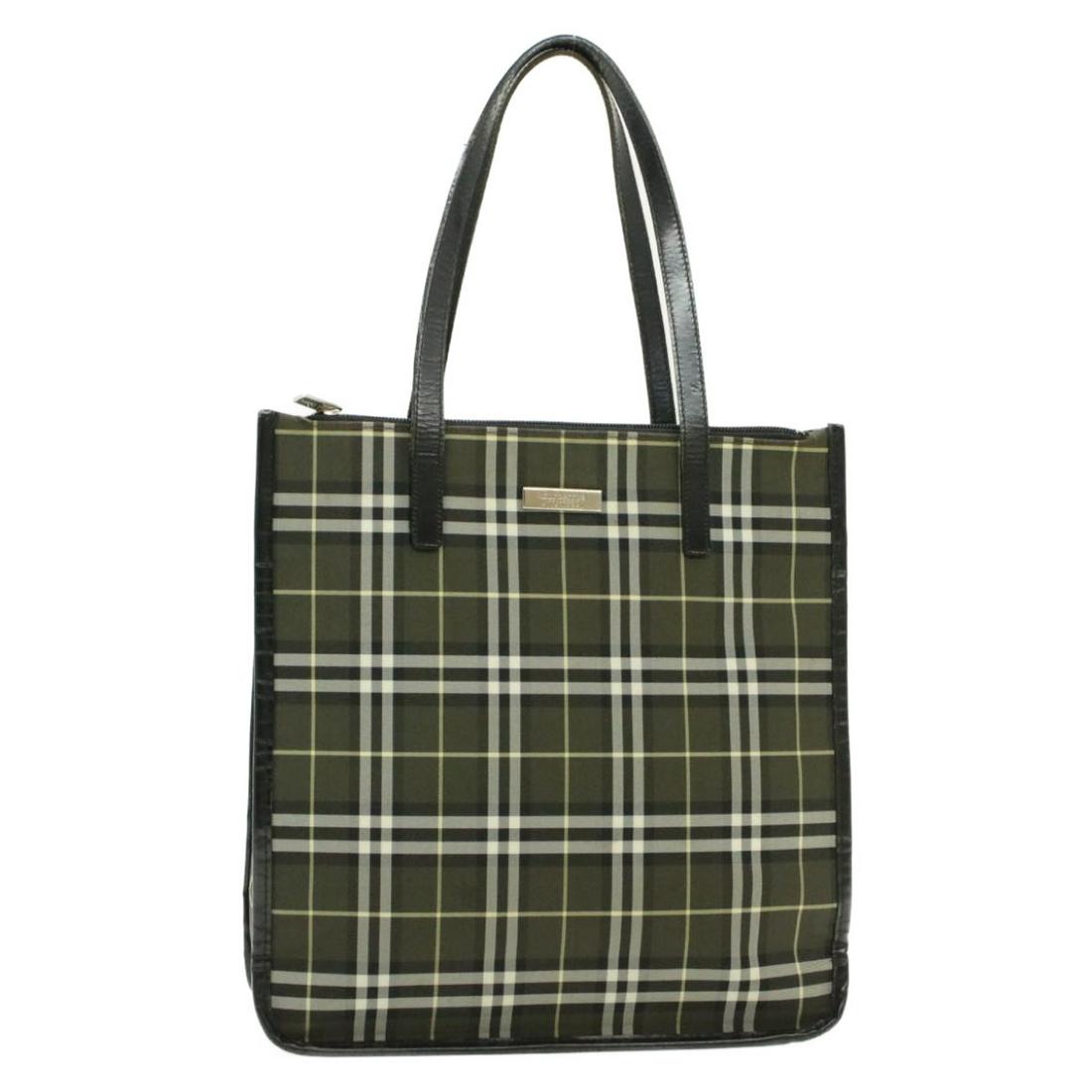 Authentic BURBERRYS Canvas Tote Bag: Brand: BURBERRYS Material: Canvas Style: Tote Bag Color: Black Size(inch): W10.62 x H10.62 x D3.93inch(Approx) Country of Origin: â€“ Accessory: There is no item box and dust bag. We will send on