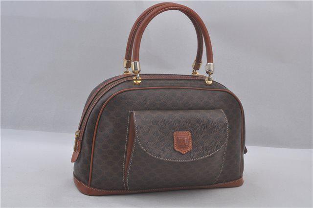 Authentic CELINE PVC/Leather Hand Bag: Brand: CELINE Material: PVC/Leather Style: Hand Bag Color: Brown Size(inch): W12.6 x H7.5 x D4.3" / Handle Drop 5.5"(Approx) Country of Origin: Italy Accessory: There is no ItemBox and DustBag.We will