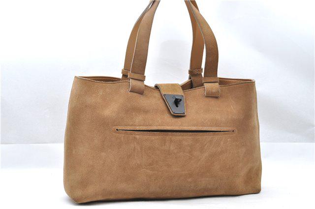 Authentic GUCCI Suede Tote Bag: Brand: GUCCI Material: Suede Style: Tote Bag Color: Brown Size(inch): W15.7 x H9.4 x D4.1" / Handle Drop 7.9"(Approx) Country of Origin: Italy Accessory: There is no ItemBox and DustBag.We will send o