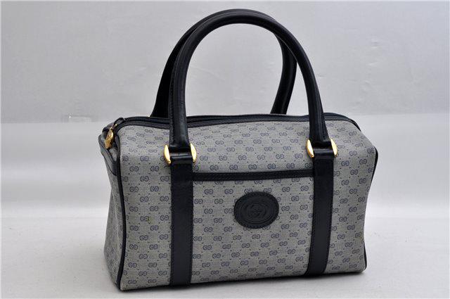 Authentic GUCCI PVC Hand Bag: Brand: GUCCI Material: PVC Style: Hand Bag Color: Blue Size(inch): W10.2 x H5.5 x D4.7" / Handle Drop 6.1"(Approx) Country of Origin: Italy Accessory: There is no ItemBox and DustBag.We will send only