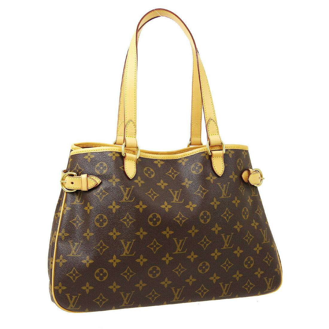 Authentic LOUIS VUITTON BATIGNOLLES Monogram Canvas,: Brand: LOUIS VUITTON Material: Monogram Canvas, Leather Style: Totes & Shoppers Color: Brown Size(inch): W14.6 x H9.8 x D5.1 " / Strap Drop: 9.4 Country of Origin: France Come with: Dust Bag All Bidha