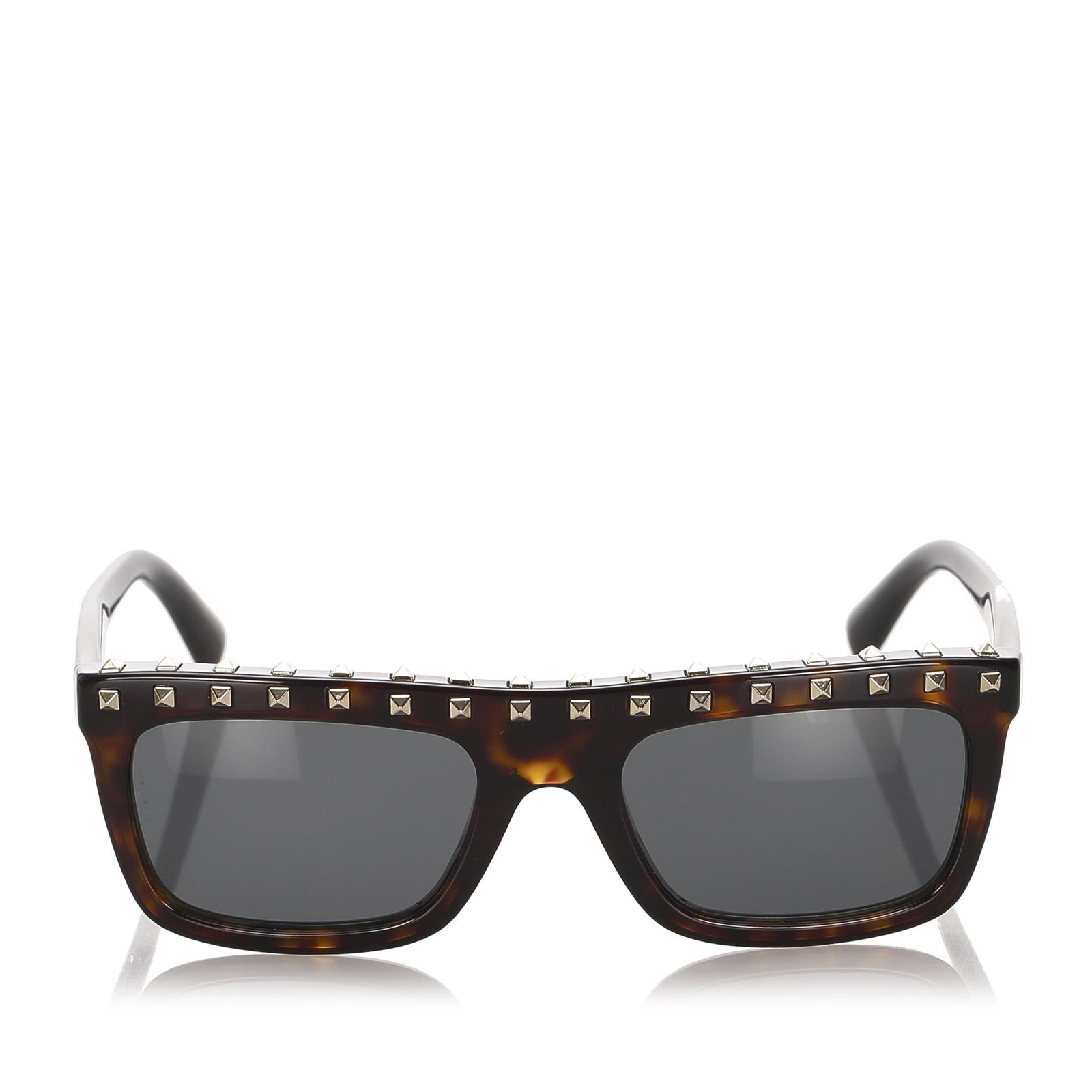 Authentic Valentino Rockstud Tinted Sunglasses: The Rockstud sunglasses features an acetate body with studs and tinted lenses. Brand: Valentino Model: Rockstud Tinted Sunglasses Origin: Italy Category: Sunglasses Color: Brown x Black Style: Rockstu
