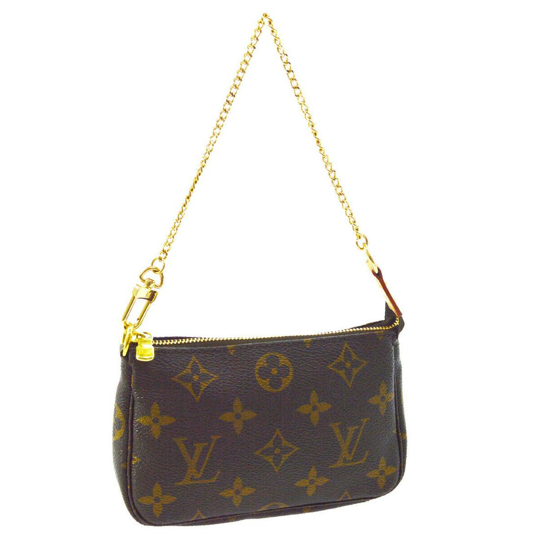 Authentic LOUIS VUITTON Monogram Canvas, Leather Hand: Brand: LOUIS VUITTON Material: Monogram Canvas, Leather Style: Hand Bag Color: Brown Size(inch): W6 in x H4 in x D1 in " Size(inch): W 5.9 x H 3.7 x D 1.2 "Handle Drop. 5.9 " Country of Origin: France