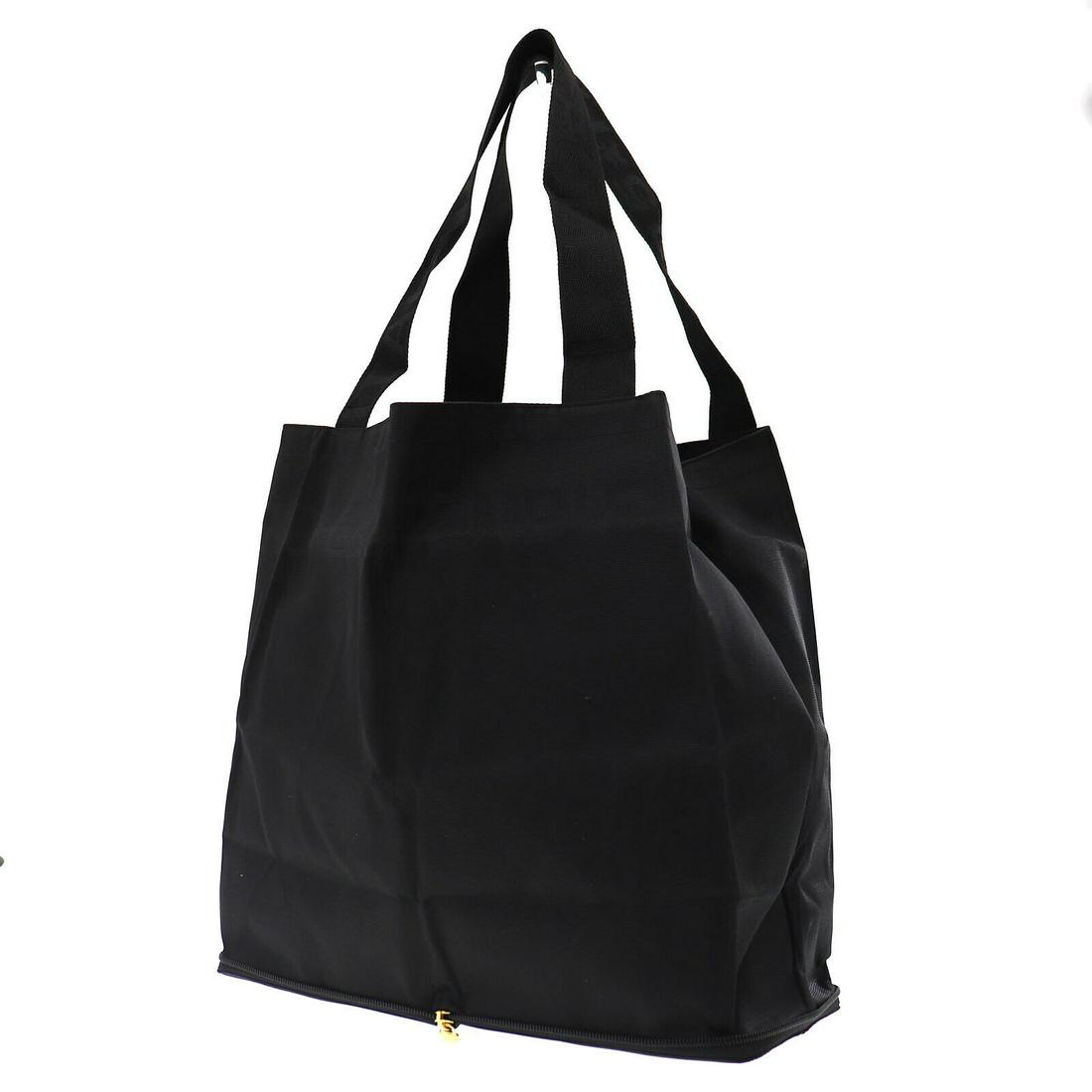 Authentic FENDI VINTAGE Nylon Canvas Hand Bag: Brand: FENDI Material: Nylon Canvas Style: Hand Bag Color: Black Size(Inch): H 13.3 x D 5.7 x L 14.1Handle. 21.2 Country of Origin: Italy Come with: - All Bidhaus items come with a 100% money-back aut