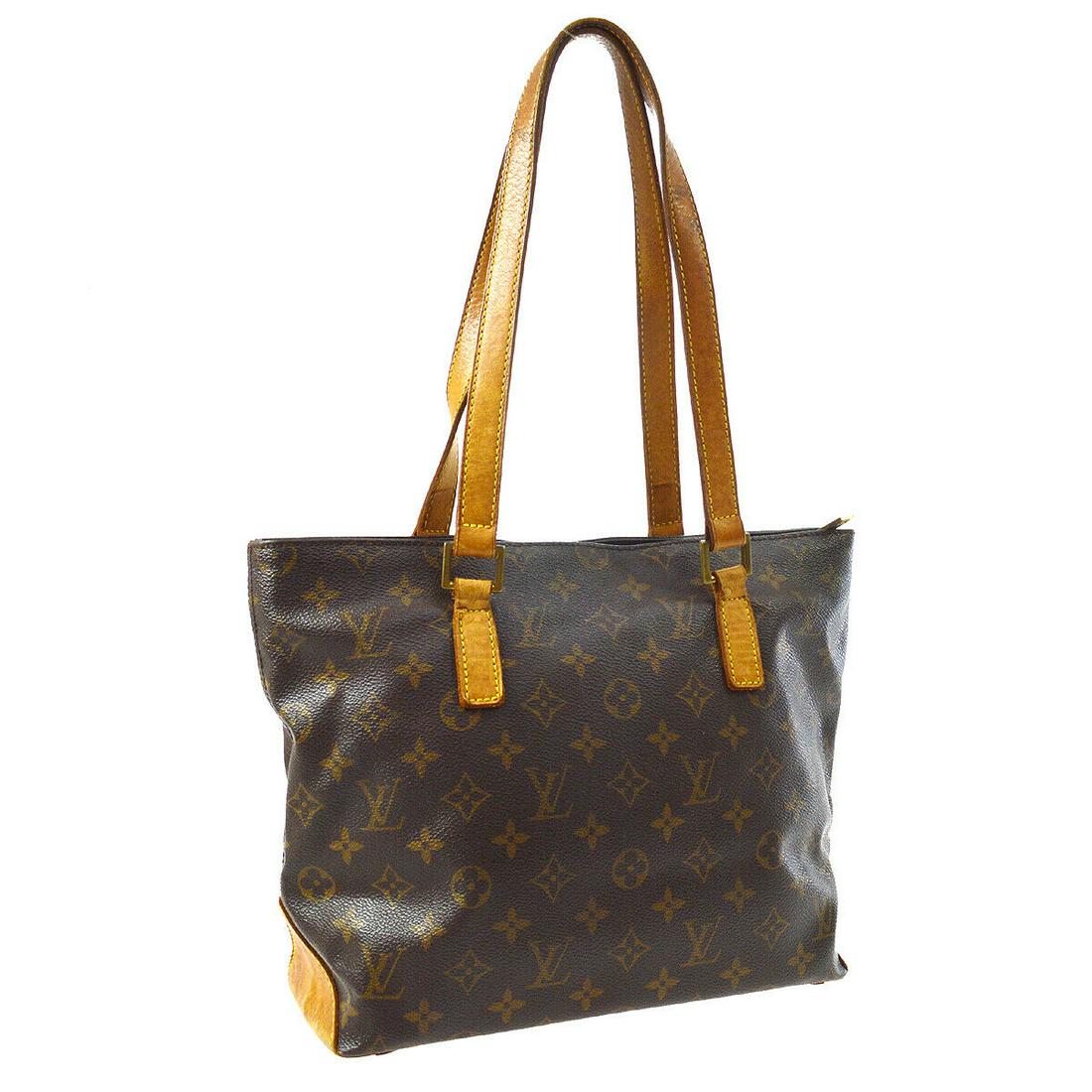 Authentic LOUIS VUITTON CABAS PIANO Monogram Canvas,: Brand: LOUIS VUITTON Material: Monogram Canvas, Leather Style: Totes & Shoppers Color: Brown Size(inch): W11.0 x H9.4 x D4.7 " Size(inch): W 11.0 x H 9.4 x D 4.7 "Strap Drop. 9.1 " Country of Origin: